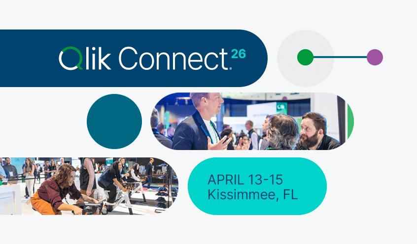 Qlik Connect 2026 event happening April 13 - 15 in Kissimmee, FL.